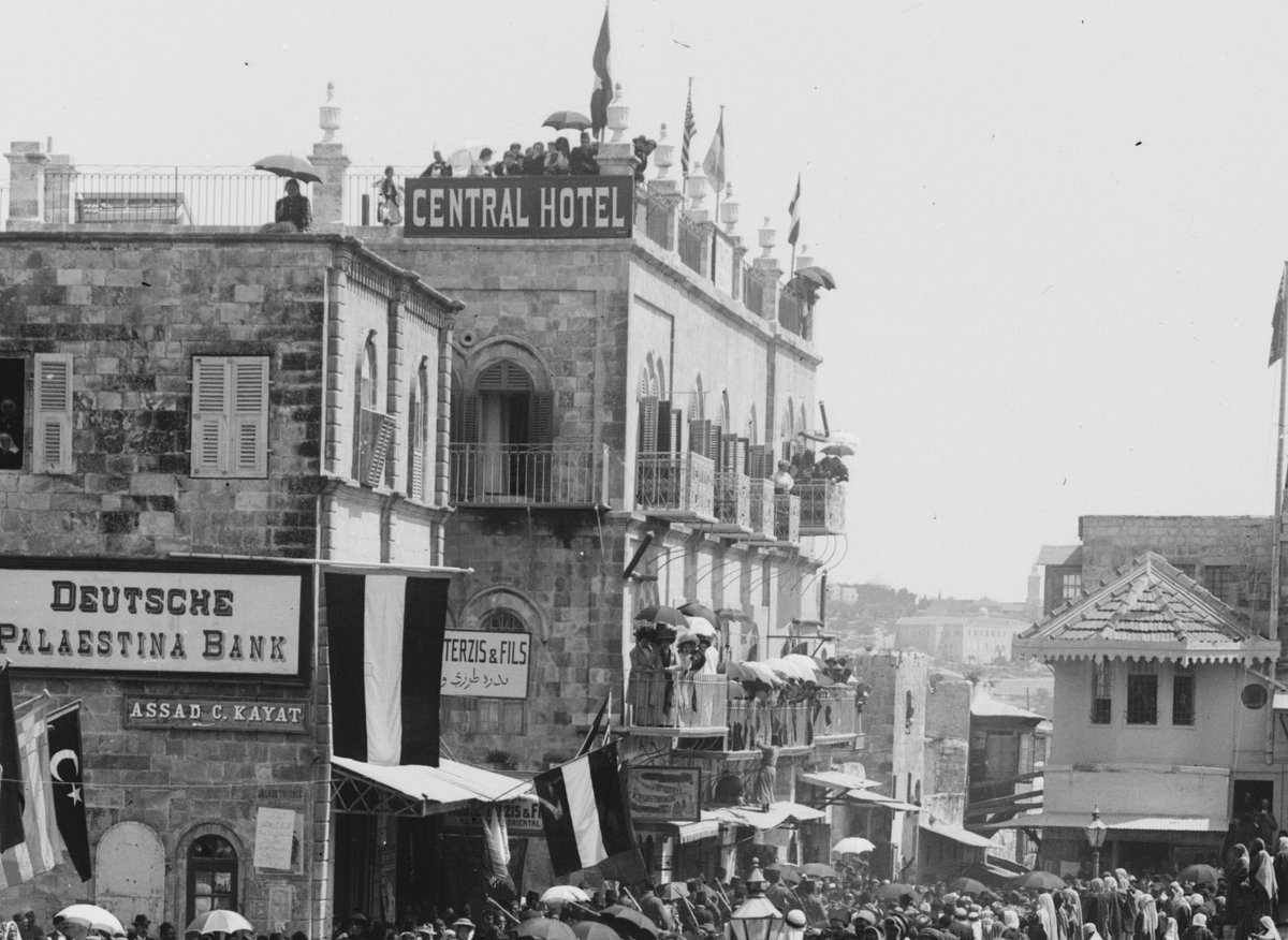 Next door was another hotel, known as the Central Hotel in 1898 (previously the Rosenthal, Mediterranean, Europe, and Dardanelles Hotel; today the Petra Hostel)~mp