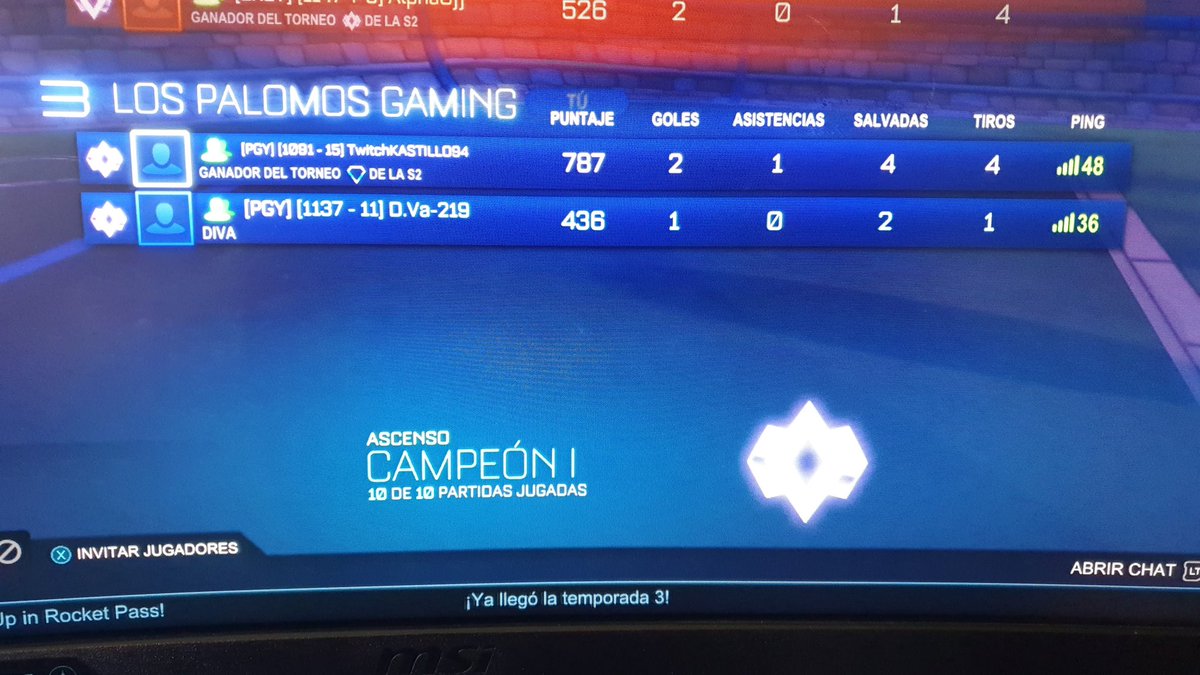 kastillo94YT's tweet photo. vamooooos!!! Por fin!! Subimos a #campeon !! #challenger !! Ahora toca mejorar y seguir subiendo!! Gracias a los que me estais apoyando poco a poco!! #RocketLeague #RocketPass #sesson3 #twitchstreamer #twitch https://t.co/41WjZI1vBx