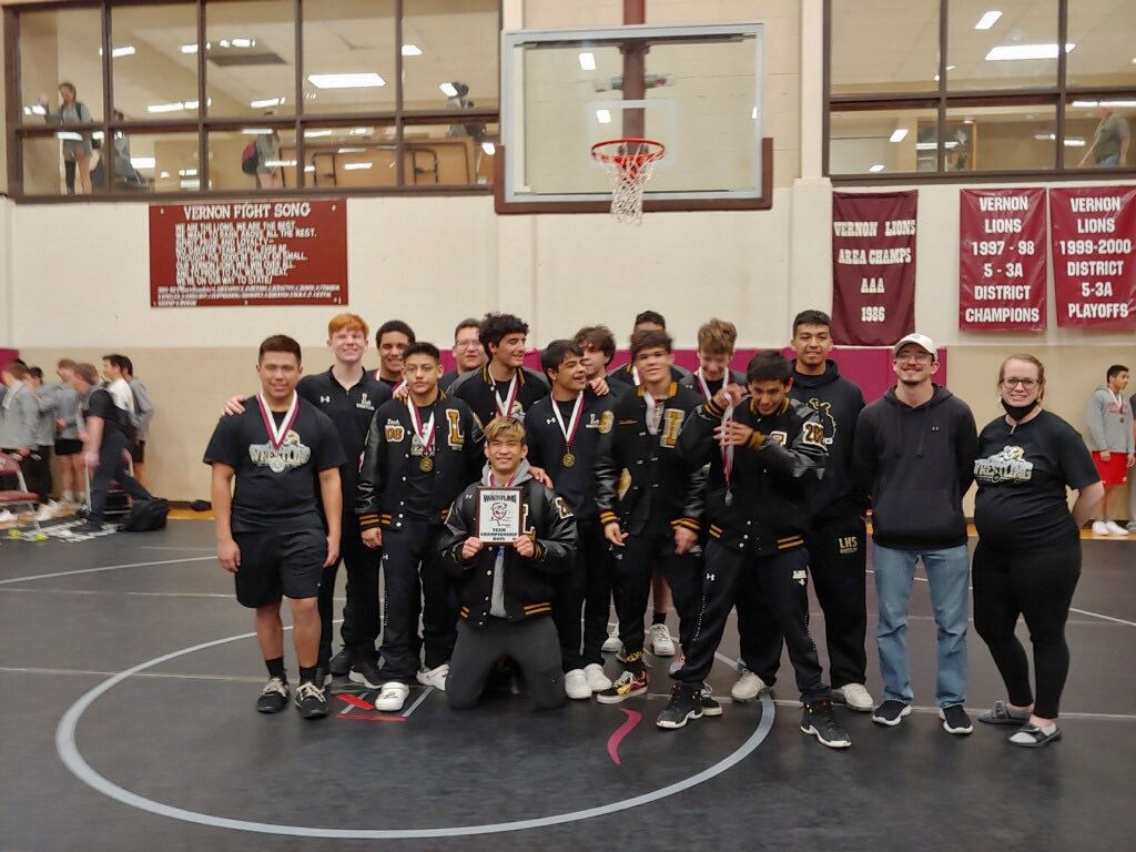 Lubbock High Is the boys district wrestling Champions.  Congratulations.