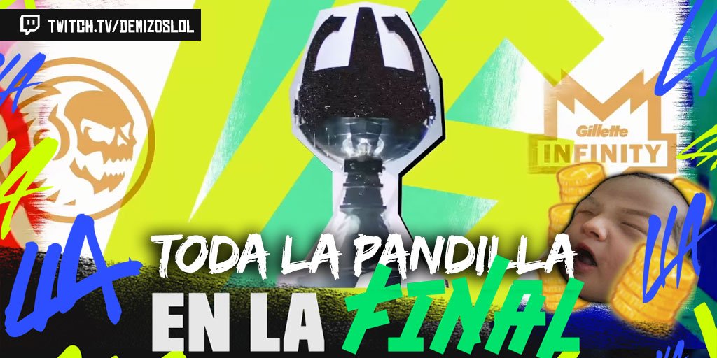 DemizosEsports's tweet photo. HOY SE DEFINE EL CAMPEÓN DE #TuLLA🏆

Y nosotros tenemos una última cita en el #coStreamLLA!

Los espero a las 17HRS🇲🇽 para dar el último baile en el vicio y analizar a los mejores dos equipos que la liga nos pudo dar, festejemos al campeón juntos! 👊🤠

https://t.co/oIQTCk6dxn https://t.co/DAATDr8xYa