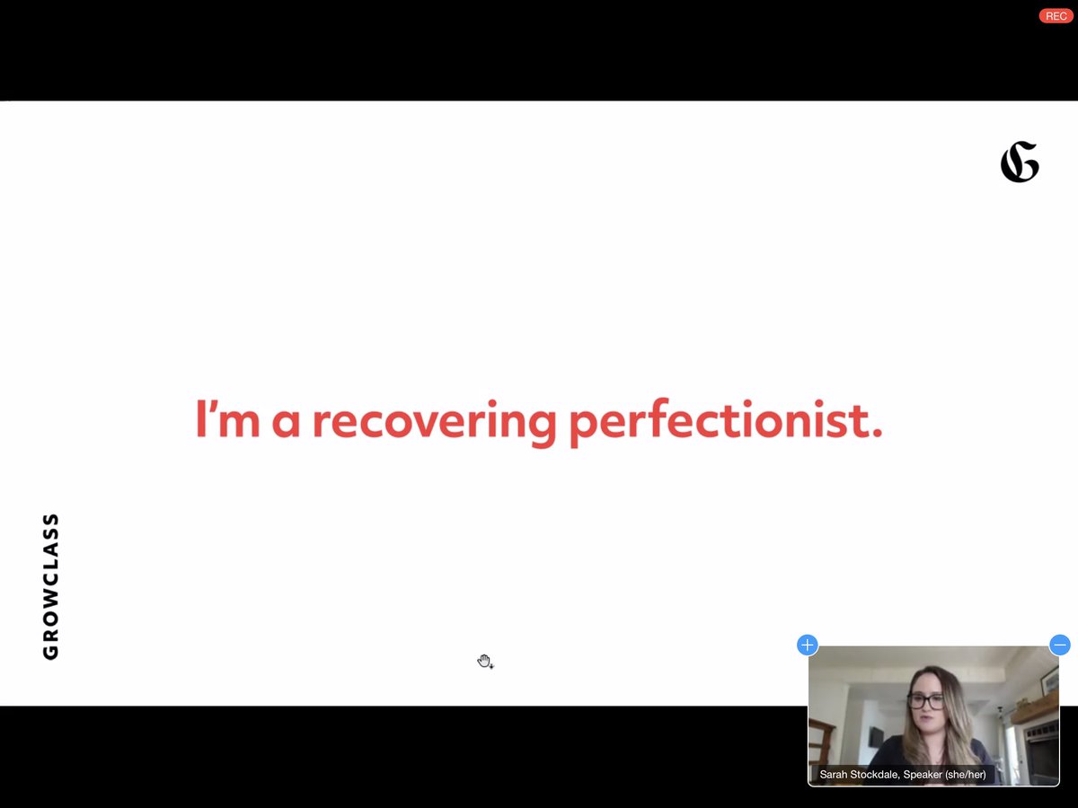 Sarah Stockdale of @growclass shares some of the most relatable content we’ve seen!

REMINDER: Perfectionism stems from fear <a href="/skstock/">Sarah Stockdale she/her 🌱</a> #JumpstartYourJourney