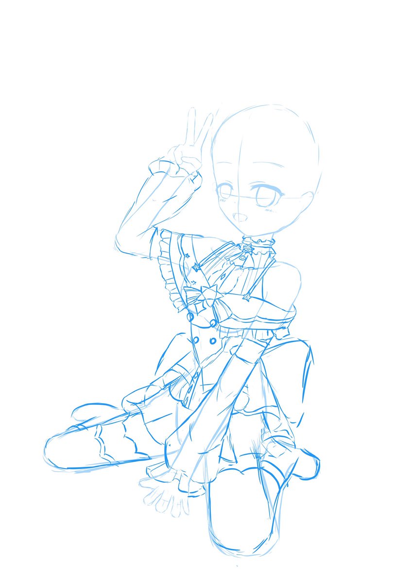 見た人も無言でちびキャラを貼る 犬丸ミケの漫画