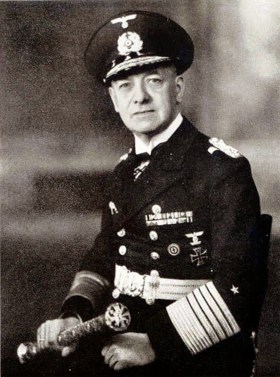 Admiral Raeder had argued with Hitler that as soon as the warships had landed troops & refuelled they should return to the safety of Germany despite the Fuhrer wanting them to stay & provide support.