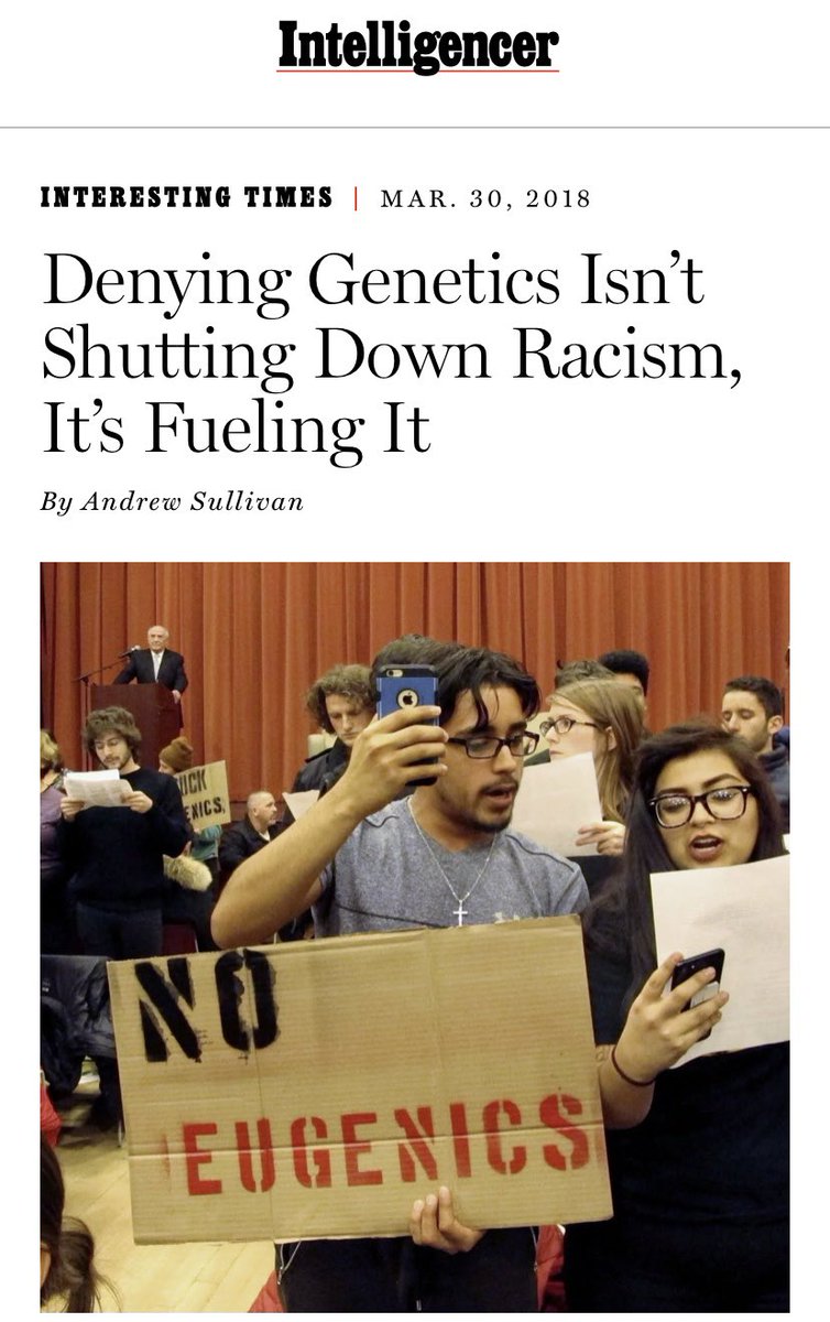 At the risk of being labeled “hysterical,” Andrew Sullivan is a racist and eugenicist and if you believe he has any words of wisdom or reason to offer on trans rights, I have some sugar pills to sell you