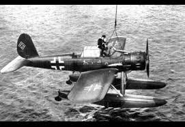 The Arado 196 could not be launched to scatter the Skuas due to damage and the list but the crew managed to get some 20mm flak gun’s ashore and start firing at the British aircraft