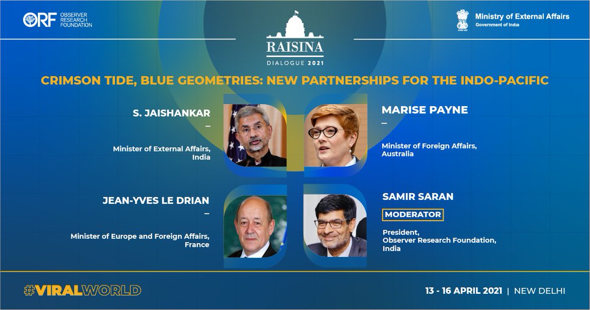 Can the new plurilateralism move beyond dialogue and talk-shops to affect actual change on the round? #TellRaisina Pose your questions and ideas on this thread; best ones will win memorabilia from  #Raisina2021Register   https://www.orfonline.org/raisina-dialogue/