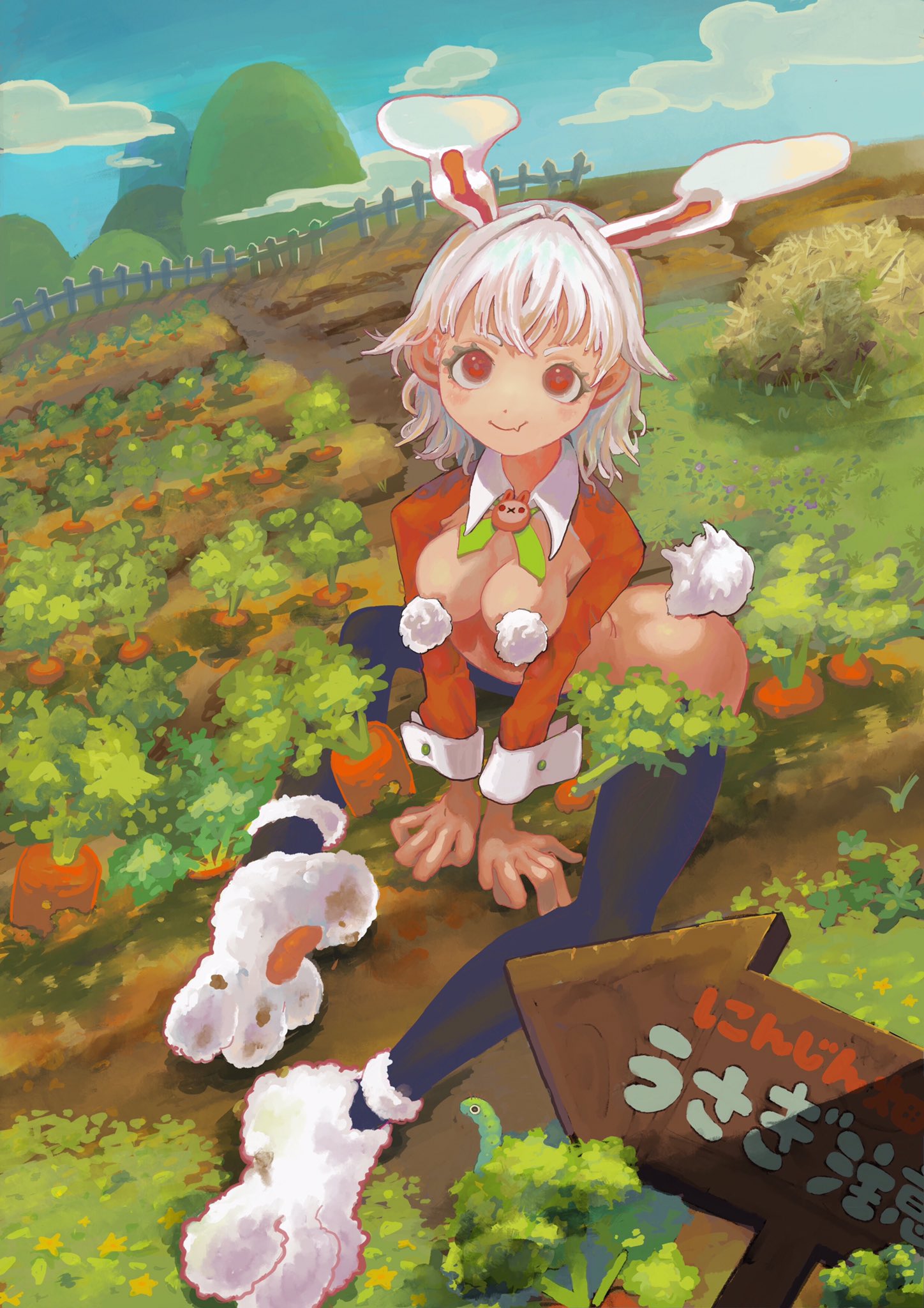 ナツヤスミ 人参畑荒らしうさぎちゃん イラスト バニーガール うさぎ擬人化 擬人化 T Co Prpudtnkkg Twitter