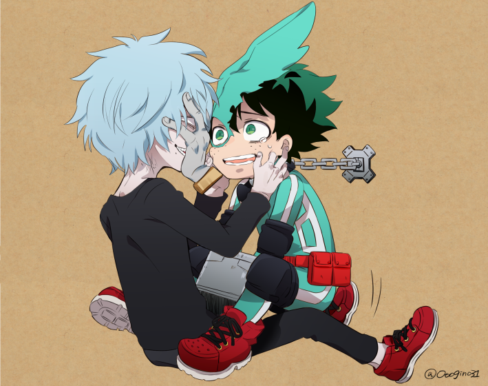 midoriya izuku red footwear 2boys multiple boys male focus green eyes green hair sitting  illustration images