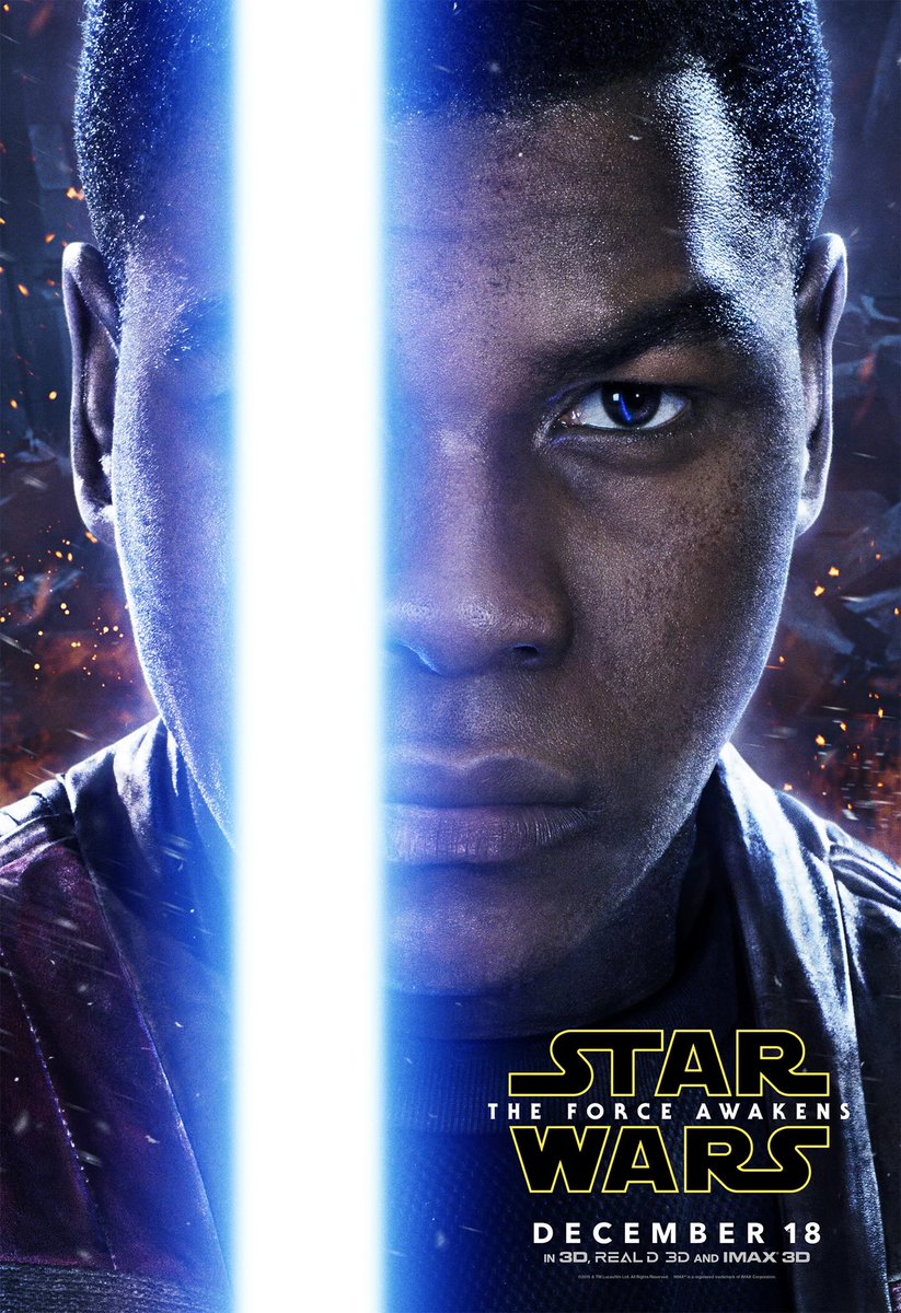 hii i made this LEGO version of Finn/ John Boyega’s iconic 2015 TFA Poster