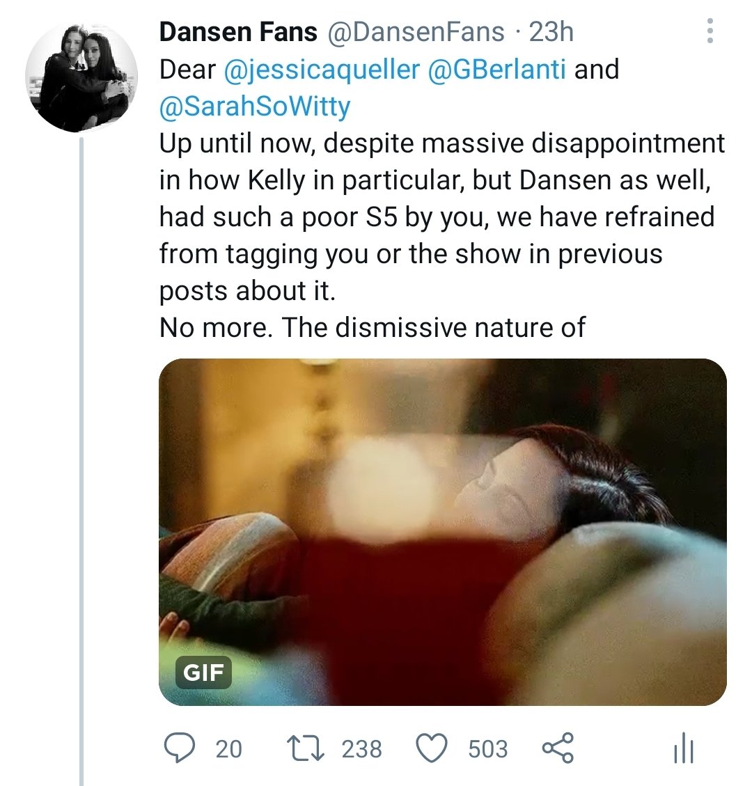 Oh where to start  @TheCW  @TheCWSupergirl  @warnerbrostv  @jessicaqueller  @GBerlanti and  @SarahSoWitty  @SupergirlStaff We are a small fan page. Less than 800 followers. We don't have the clout that an official account does. Yet (ignoring the comments number as many are using