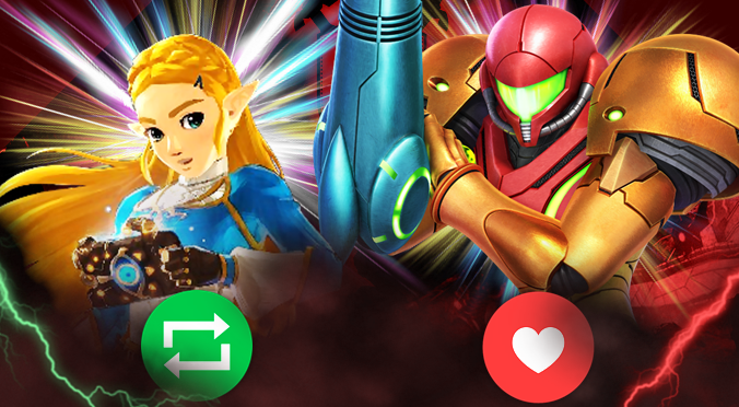 Nintenderos's tweet photo. Nintendo Wars@Twitter: Personajes femeninos de Nintendo: Ronda Final: Asalto 2:

➡ RT = Voto para Zelda
➡ MG = Voto para Samus

¡Que comience la batalla! - https://t.co/JWYhekvEDR https://t.co/GuoP4EQveh