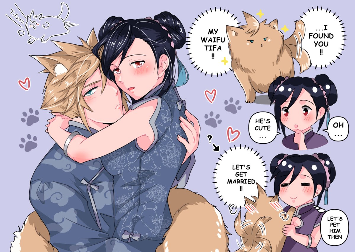 Hope you all enjoy Pom!Cloud series!
I also hope that in my next CT doujinshi I'm not gonna end up drawing Cloud as a dog for the whole book lol
#Cloti #クラティ 