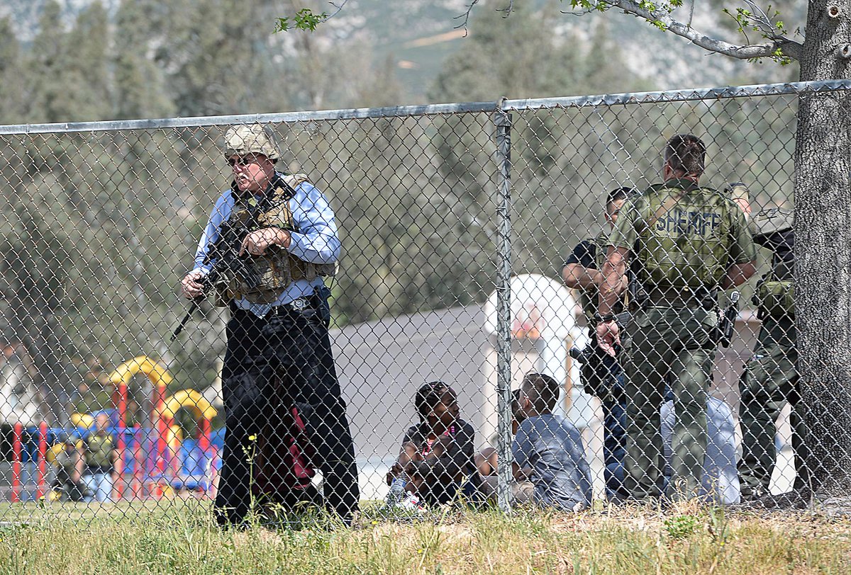 SBCUSDPOLICE's tweet image. Today, our #DistrictPoliceTeam pause in a moment of silence in rememberance along with our Chief, @SBSPDjpaulino for our students &amp;amp; staff impacted by the tragic events of the #NorthParkSchoolShooting that occurred on April 10, 2017. We will #NeverForget