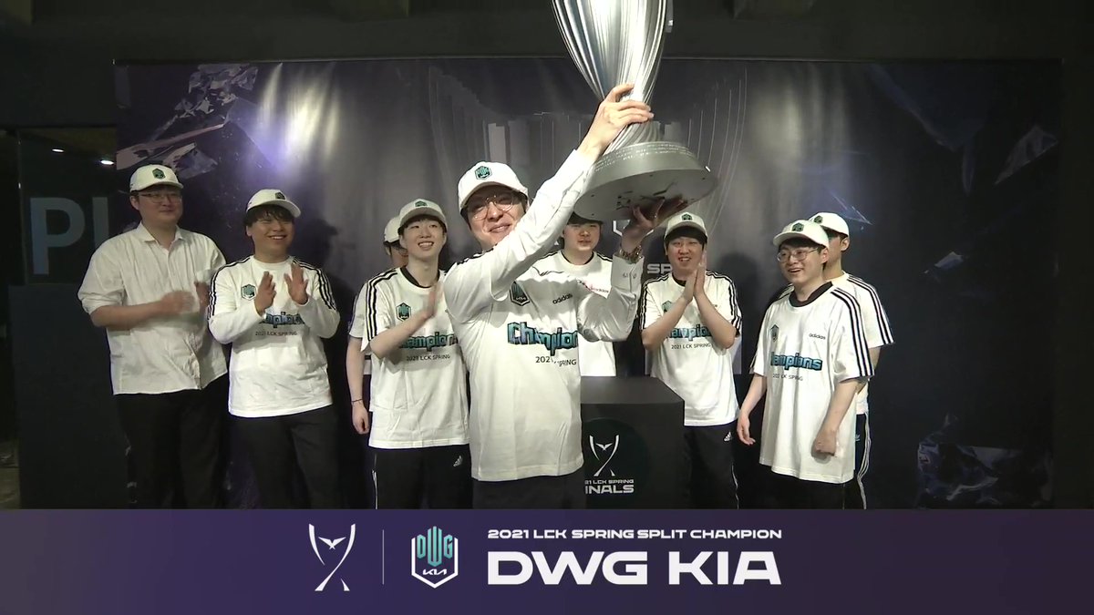 [2021 #LCK Spring] Congratulations to @DWGKIA, the 🏆 CHAMPION of 2021 #LCK Spring Split! 🎉