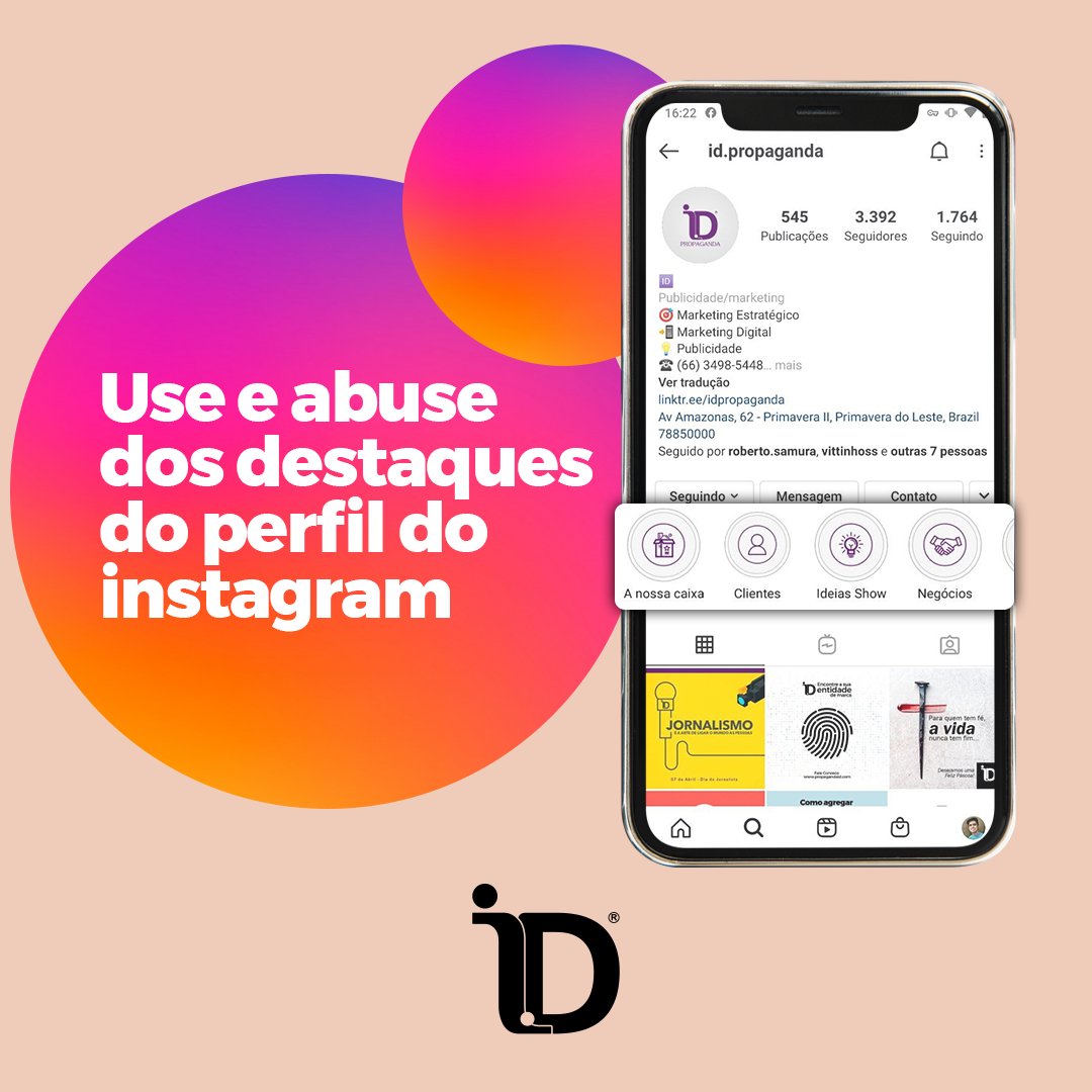 idpropag's tweet photo. Os destaques do instagram pode ser o seu maior aliado quando o cliente visita o seu perfil! Use com estratégia, colocando stories relevantes e que vá ajudar o seu futuro cliente a encontrar facilmente o ele está procurando! 🤳🏻
.
☎ (66) 3498-5448.⠀⠀⠀⠀⠀⠀
📱 (66) https://t.co/qtUOIIlx0L