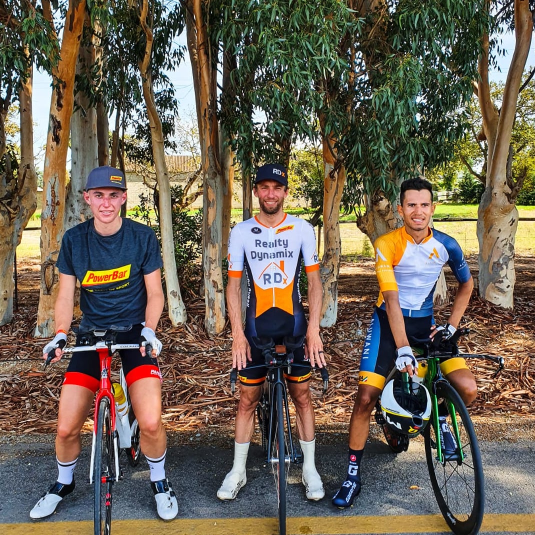 theuns_vdBank's tweet photo. Happy to have won today's 1st Western Province race, the ITT. Well done Jayde and Luca on your 2nd and 3rd spot. Time for some @PowerBarSA
Recovery drink before tomorrows 150km road race.
#rdx
#rdxcycling
#teamrdx
#powerbarsa https://t.co/t1UMJw16dP