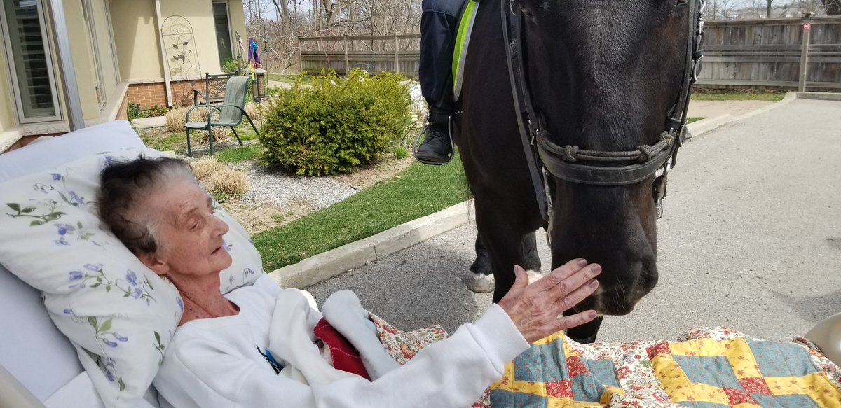 Ralphie9's tweet image. Big shout out to the @HamiltonPolice from my good buddy James Dean. He wanted to thank you for taking the time to bring a few horses to see his mom who is in hospice. She couldnt have been happier, really made her day