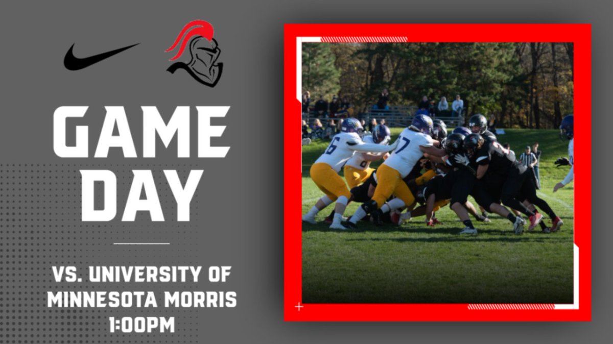 MLC Knights Football (@mlcfootball) on Twitter photo Ready to roll. Week 2.
#hungryforthree #servetrustwin #p3
🆚 <a href="/UMMFootball/">Minnesota Morris Football</a>
🏟 Big Cat Stadium
📍 Morris, MN
⏰ 1:00pm
🎥 morriscougars.com/watch/?Live=22…
📈 morriscougars.com/sidearmstats/f… Ready to roll. Week 2.
#hungryforthree #servetrustwin #p3
🆚 <a href="/UMMFootball/">Minnesota Morris Football</a>
🏟 Big Cat Stadium
📍 Morris, MN
⏰ 1:00pm
🎥 morriscougars.com/watch/?Live=22…
📈 morriscougars.com/sidearmstats/f…