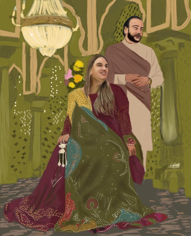 AleeAmir3's tweet photo. I made a painting of BB @BakhtawarBZ https://t.co/vxC8aS51jT