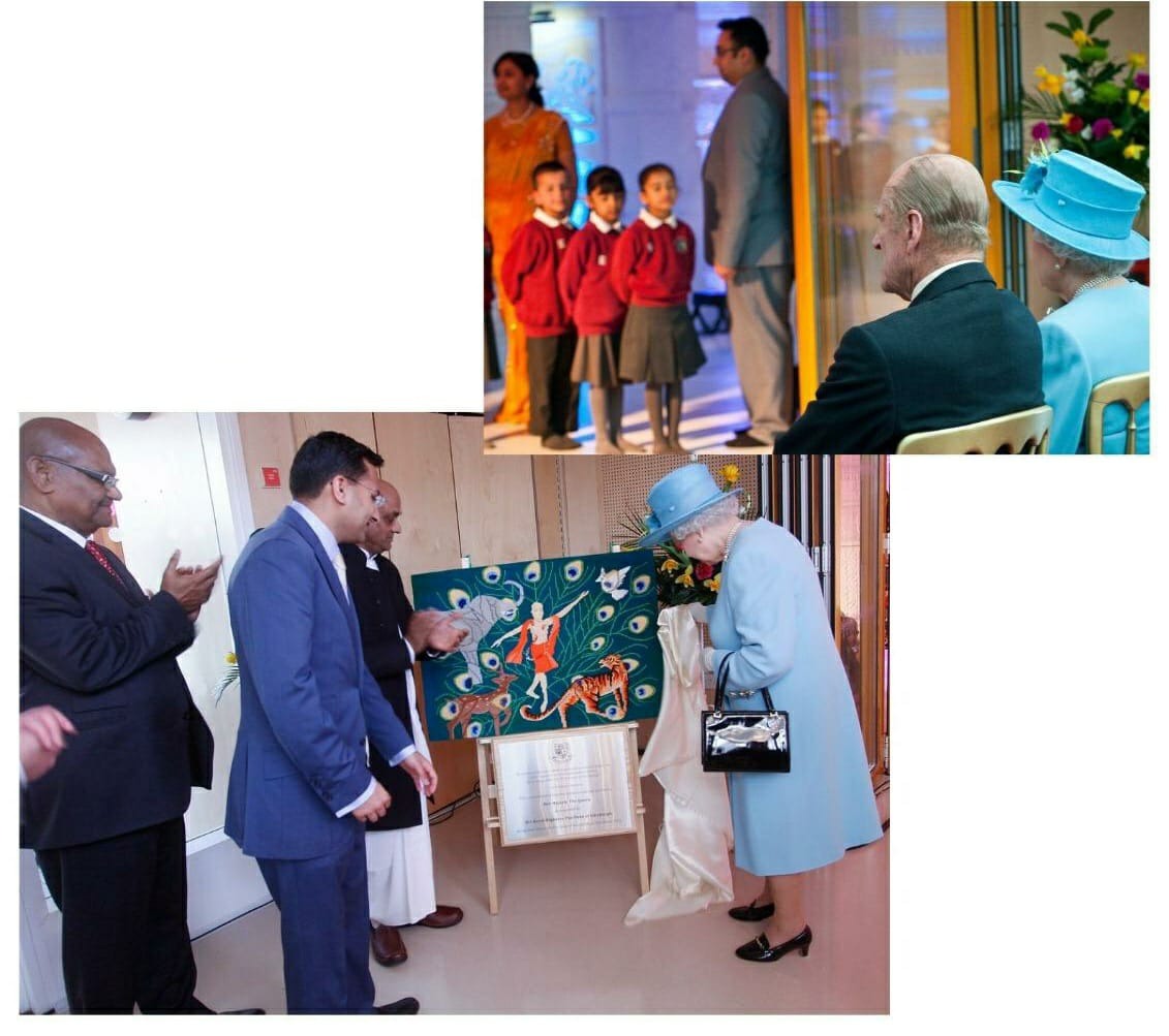 Deepest condolences on the passing away of HRH Prince Philip,the Duke of Edinburgh.I remember the time when we hosted HM Queen Elizabeth II and HRH Prince Philip at Krishna Avanti Hindu School,Harrow,in 2012.He was appreciative of the vegetarian diet,yoga &amp; the school's culture.
