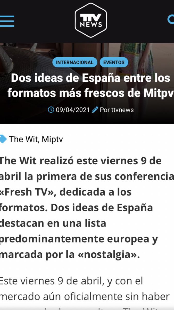 2 de nuestros formatos de tv seleccionados en Miptv 😉💥⁦<a href="/PhileasP/">Phileas Productions</a>⁩ ⁦<a href="/themdpstudio/">The Mediapro Studio</a>⁩