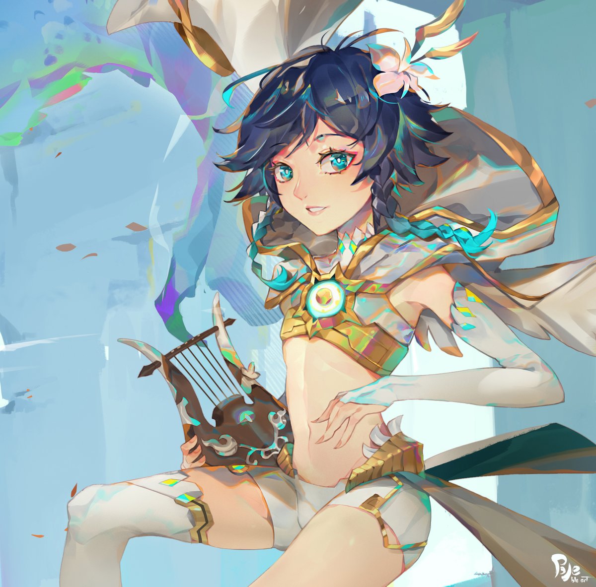 BleBleArt's tweet photo. "Venti" Genshin Impact 💛💦🌻
#genshinimpactfanart  #GenshinImpact  #venti #ventigenshinimpact #ventifanart  #FANART  #digitalart https://t.co/JVapLiHAro