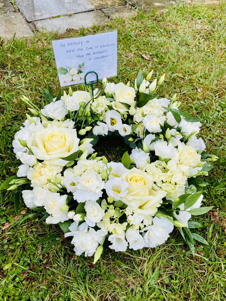 TheGregRose's tweet photo. Part 1 of 2 - At midday today I laid a single wreath on behalf on all the residents of #Crowborough in memory of His Royal Highness, The Duke of Edinburgh at the garden of remembrance This has to be one of the saddest duties I’ve had to undertake during my 3 years as Mayor and... https://t.co/XCpUSZ9MOL