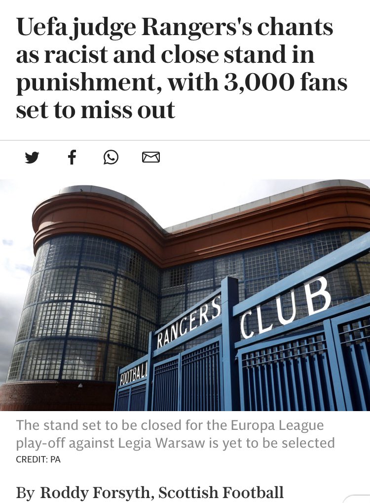 6)Lennon has put up with it for years in Scotland and this McClean incident in February brought the topic out front and centre, again.As recent as 2018 Lennon stated he called this racism.UEFA backs Lennon’s view and so does Scottish courts.