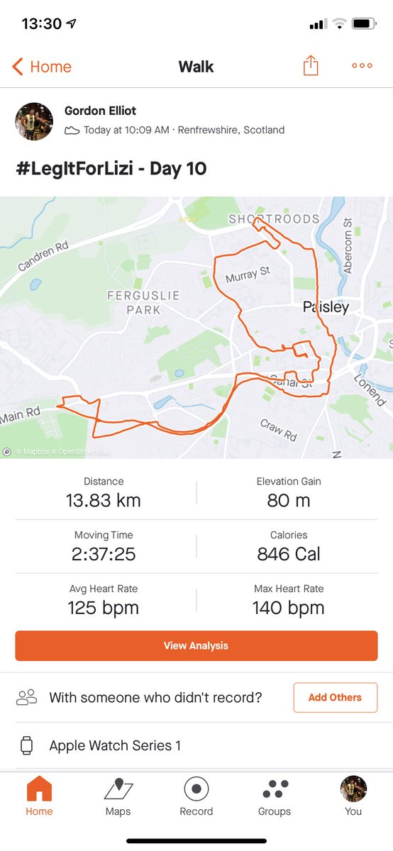 BusElliot's tweet photo. #legitforlizi day 10, and just under 14k added to my total. Loved our @Beatson_Charity yellow outfits for today as we headed on our jaunt. Just over 16km still to go, but still accepting any and all sponsorship you can give @IRoyalSocial @IrvineRoyalAcad https://t.co/iGDr6DlMIN https://t.co/KFwHsaijUx