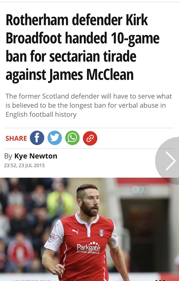 9)Perhaps forgotten about...In 2015 McClean was on the receiving end of abuse from another player that meant the abuser served the longest ban in English football for verbal abuse.Kirk Broadfoot got a 10 game ban.