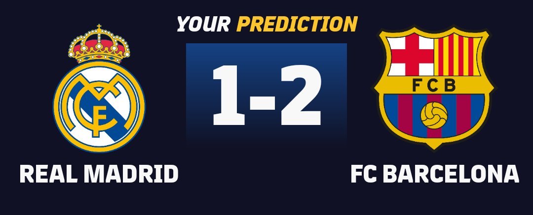ginolafcb's tweet photo. Here’s my prediction! Have you made yours? Enter Guess the Score and win amazing prizes https://t.co/KbQrlV2rGM https://t.co/faXimpubhb