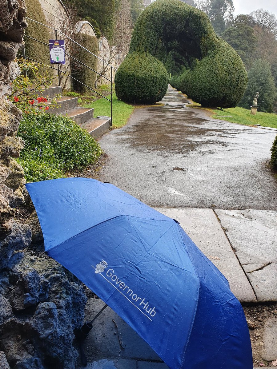 Thank goodness for my <a href="/GovernorHub/">GovernorHub</a> brolly keeping the hail and rain off us  <a href="/altontowers/">Alton Towers Resort</a> gardens