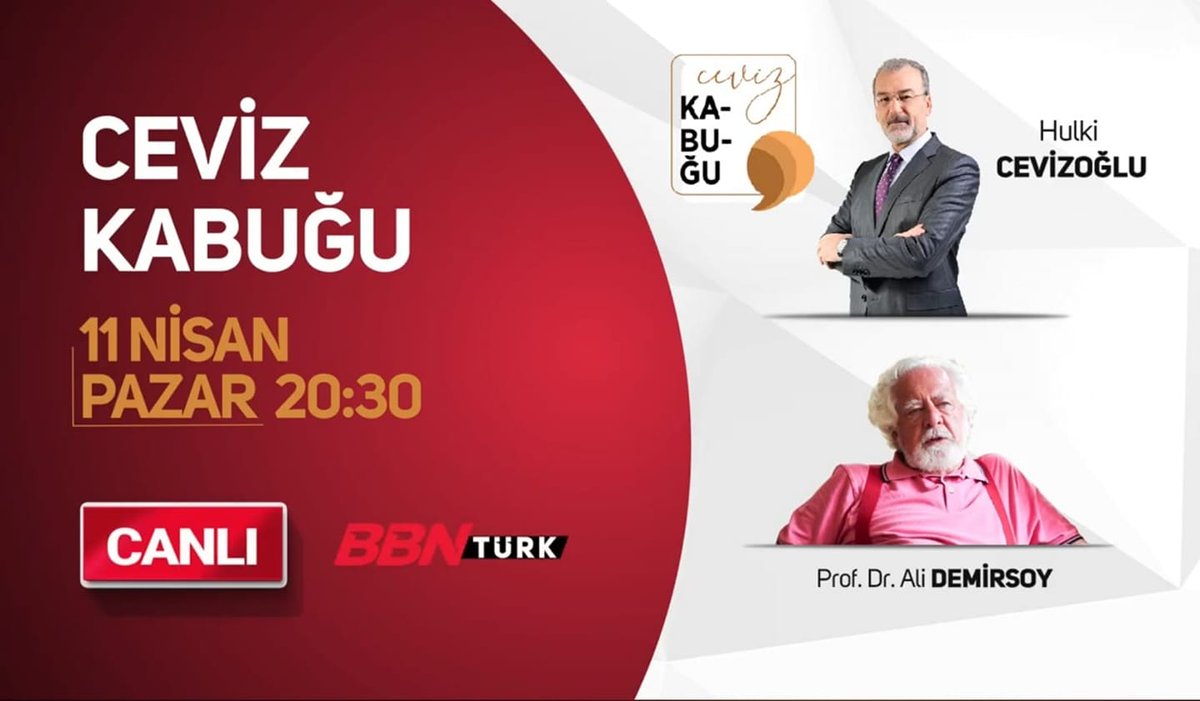 11.04.2021(Pazar)tarihinde,saat 20.30’da BBNTÜRKTV’de Hulki Cevizoğlu’nun“Ceviz Kabuğu”Programında,Uydu,DSmart 38 ve YouTube üzerinden canlı olarak izlenebilecek'RENKLERİN DANSI'söyleşisi yapacağız.Zamanınız olursa izlemeniziöneririm. #CevizKubuğu #AliDemirsoy #dogaperestdemirsoy