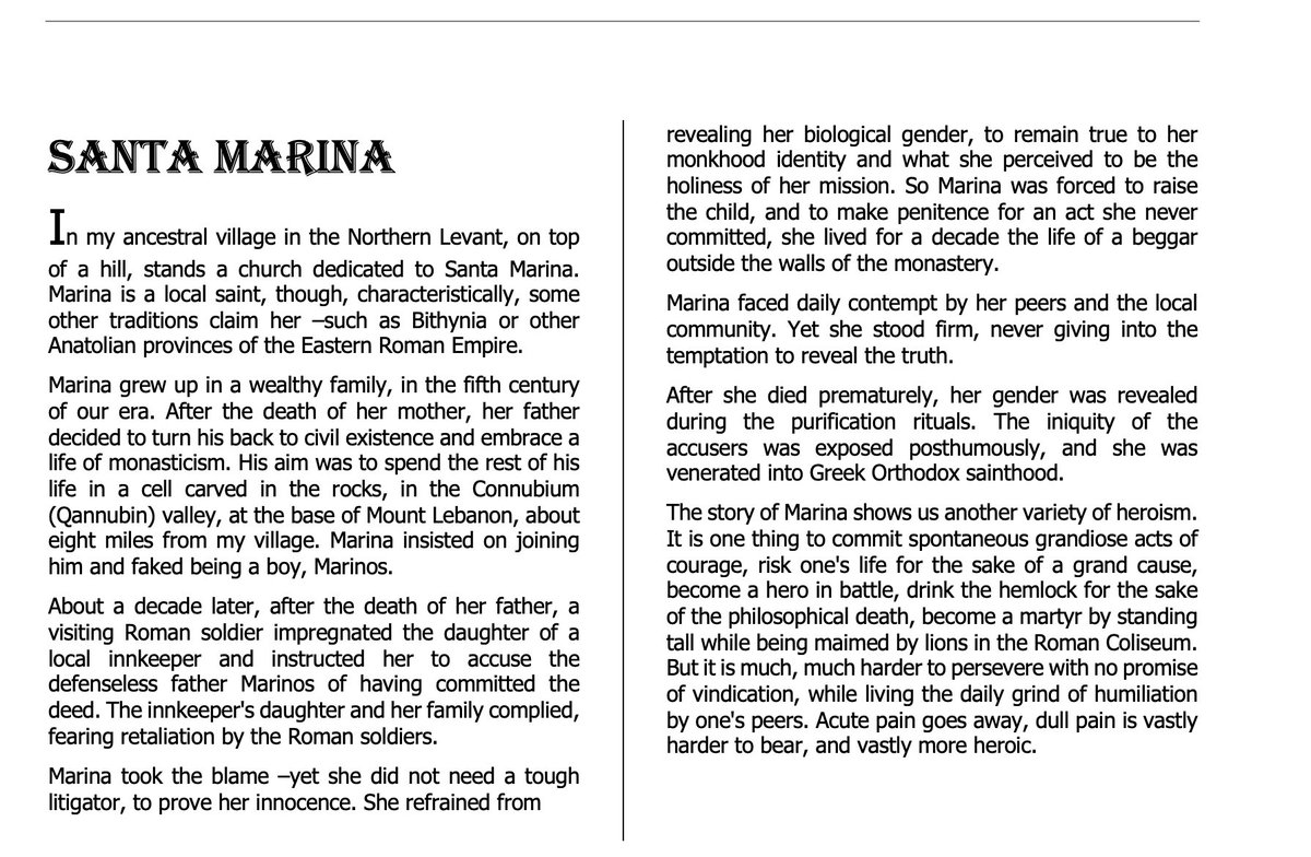 nntaleb's tweet photo. Santa Marina: Another Variety of Heroism https://t.co/LLoi4jXwUP