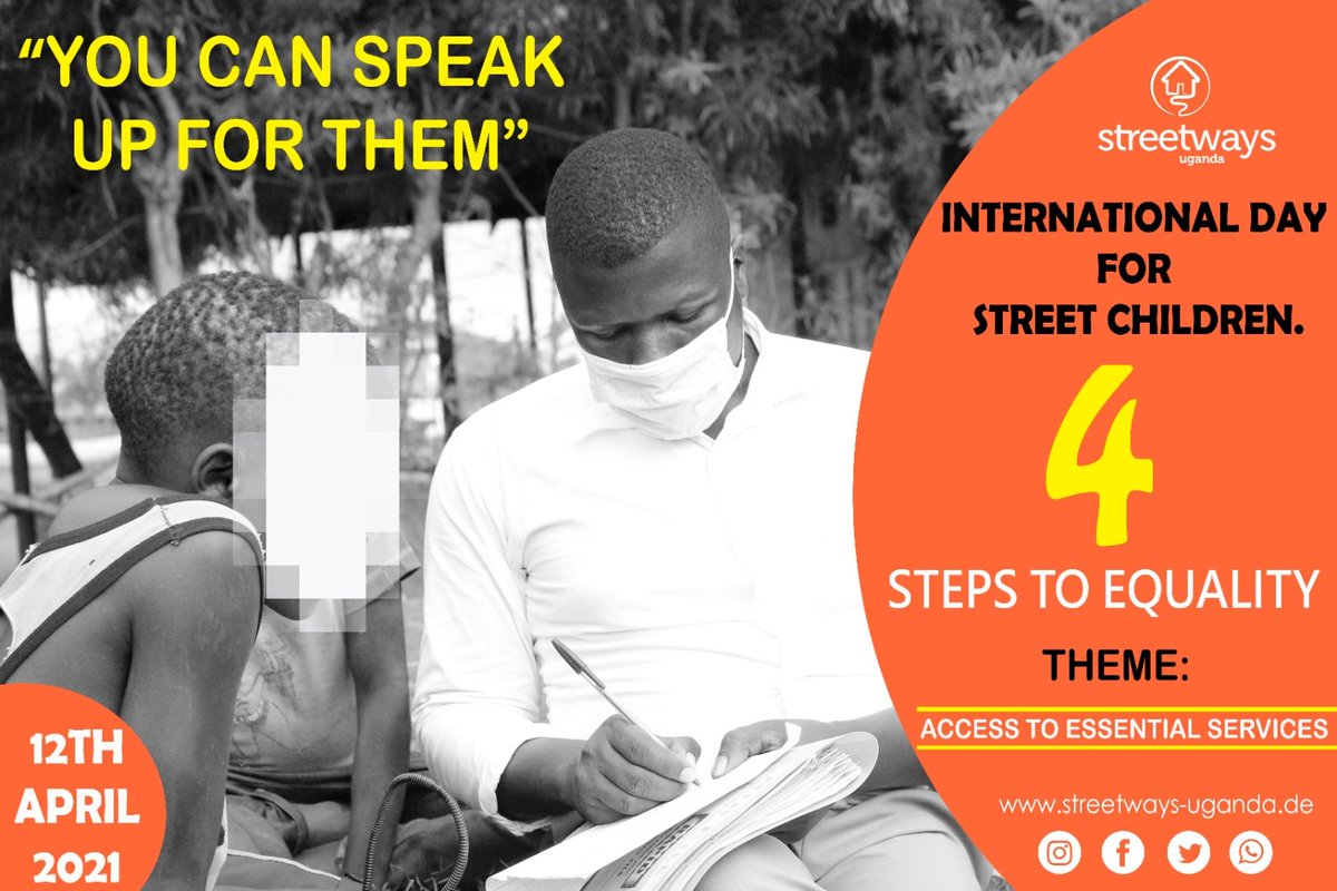 streetways_ug's tweet photo. All children deserve access to essential services to get an education, healthcare and be protected from harm no matter where they call home and services that street children are entitled to but routinely denied even more so during the pandemic.  #AccessForStreetChildren #IDSC2021 https://t.co/4Taq5hDOug