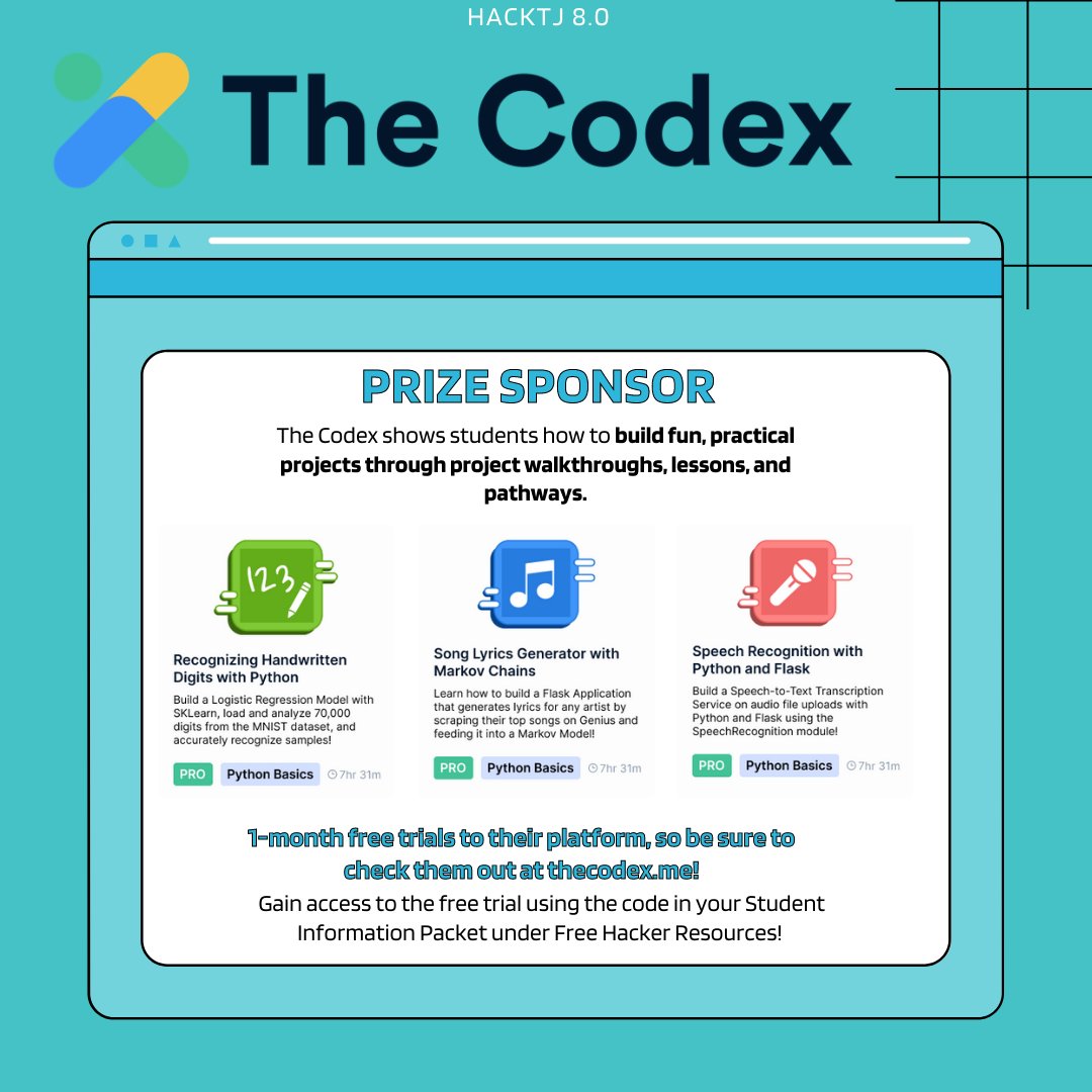 HackTJ is proud to partner with The Codex!