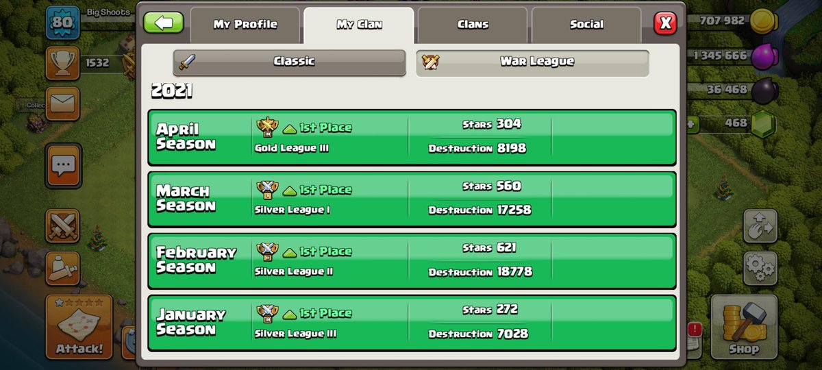 Official_BBSB's tweet image. GG on #CWL!! Promoted yet again. CWL war log looking really good. @ClashofClans Gold 2 and climbing.