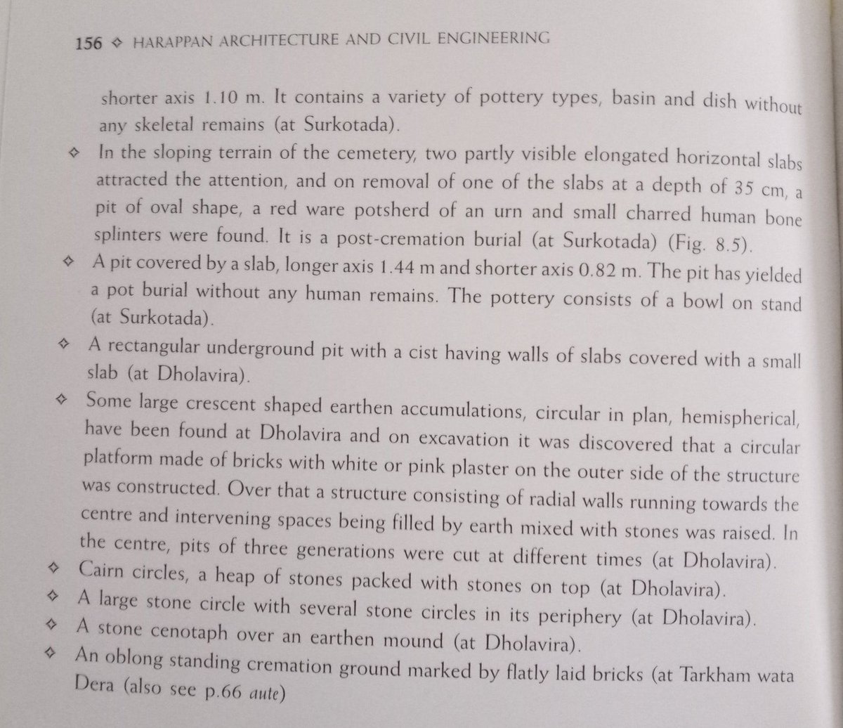 The burials at Dholavira with stones and slabs also reminds us of later megalithic burials reported all over India, as noted by excavator RS Bisht.