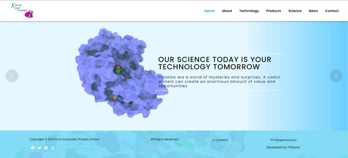 We are happy and excited to unveil our all new website kcat.co.in that well explains our capabilities, technologies and upcoming products.

#kcatenzymatic #enzymeengineering #proteinengineering #artificialintelligence #innovation