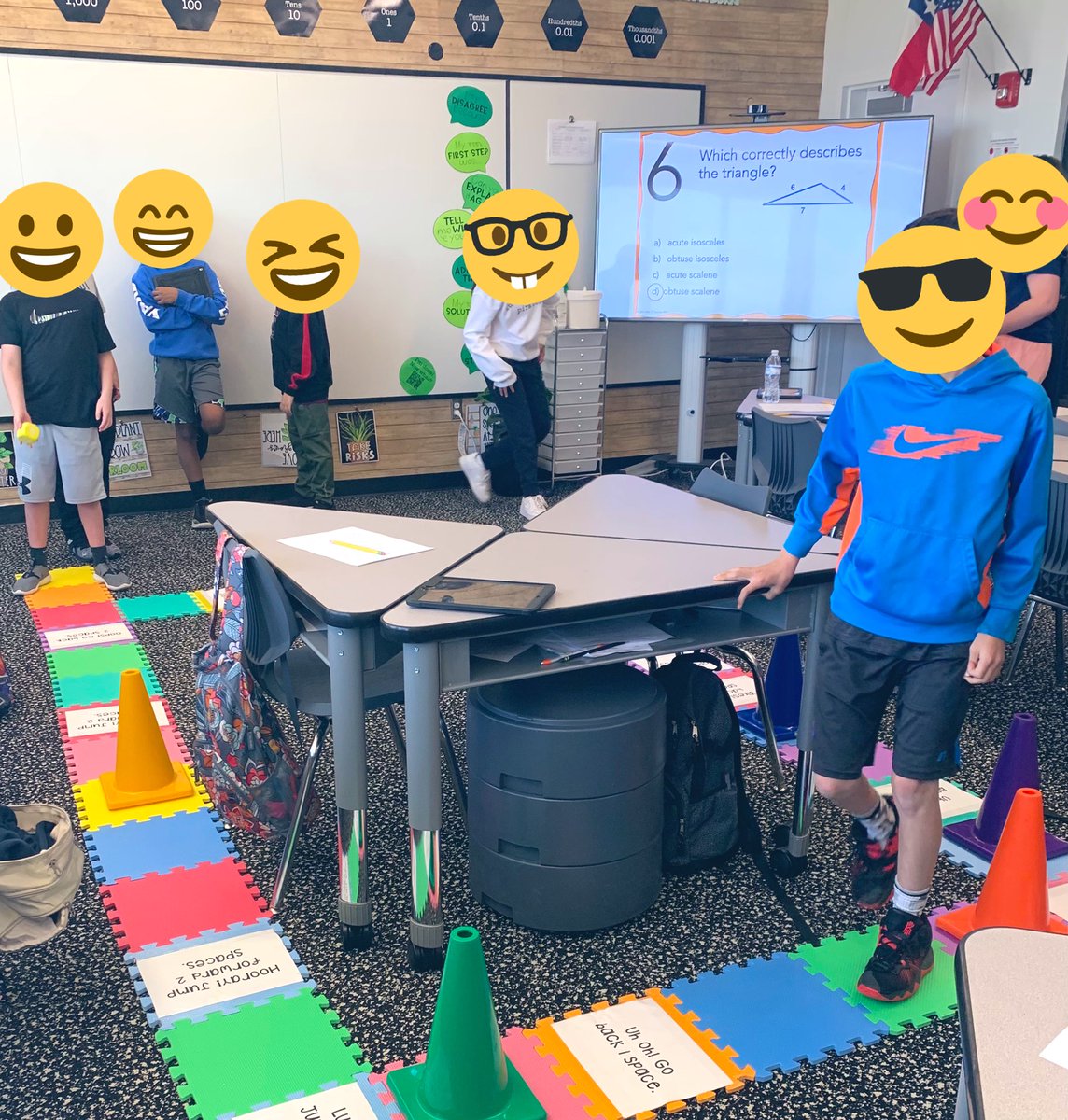 We tried out a new review game this week...Life-Sized board game for the win! Foam play mat + Cones + dice + review questions = SO MUCH FUN! <a href="/LCISDeast/">East Elementary</a> #EEpirates <a href="/lubbockcooper/">Lubbock-Cooper ISD</a> #piratefamily #pirateinnovation