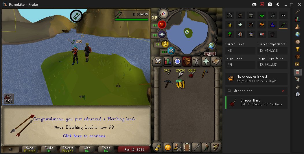 FrakeOSRS's tweet image. 99 Feltching done! 2277/2277 all maxed up