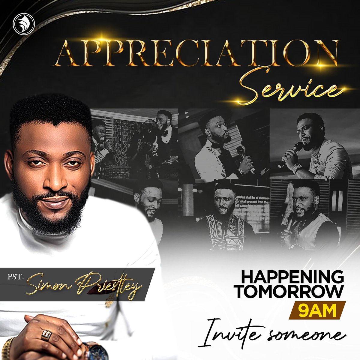 TRHlagos's tweet photo. The celebration continues... 
Join us tomorrow for our fathers APPRECIATION SERVICE @symonpriestley

Time: 9am
Venue: The Banquet hall, Stargen Int'l hotel, okokomaiko U-turn, Lagos.

Invite someone, Don't miss out! https://t.co/LLXwCi8Vwy