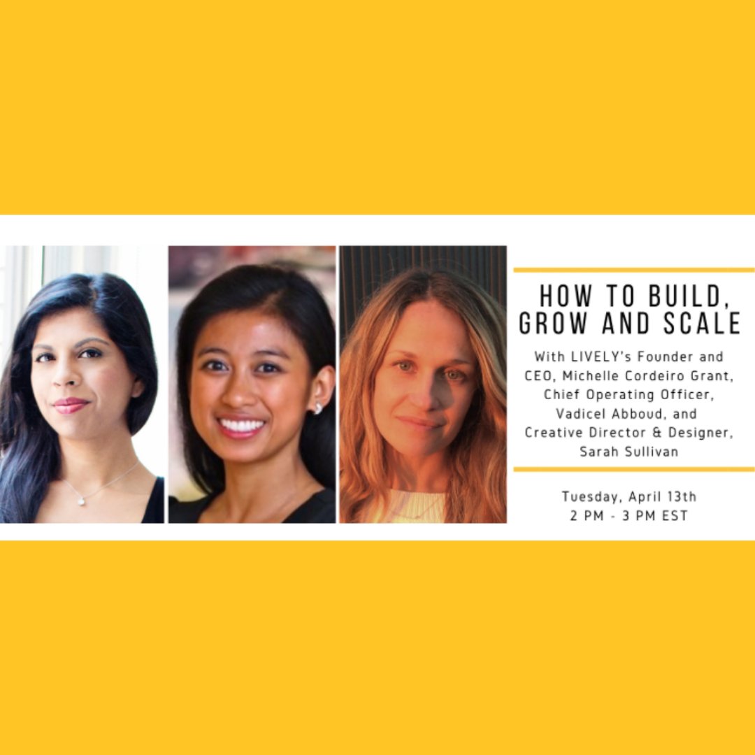 Join us as <a href="/cateluzio/">CateLuzio</a> , Founder &amp; CEO of Luminary will host a fireside chat with <a href="/Wearlively/">LIVELY</a> Founder and CEO, Michelle Cordeiro Grant, COO Vadicel Abboud, and CDD, Sarah Sullivan on how they've grown as a company!
#firesidechat #nextweek #event #womenrule
l8r.it/mMKG