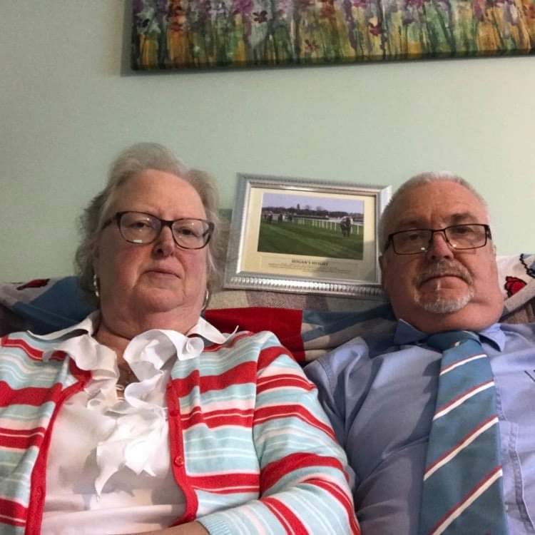 RDMhants's tweet photo. @itvracing We're watching from the sofa cheering on our horse #HogansHeight in the #GrandNational for @Foxtrot_Racing @jamiesnowden #ITVRacing #SocialStable Richard & Sheila in Church Crookham https://t.co/mWWFyDEjxC