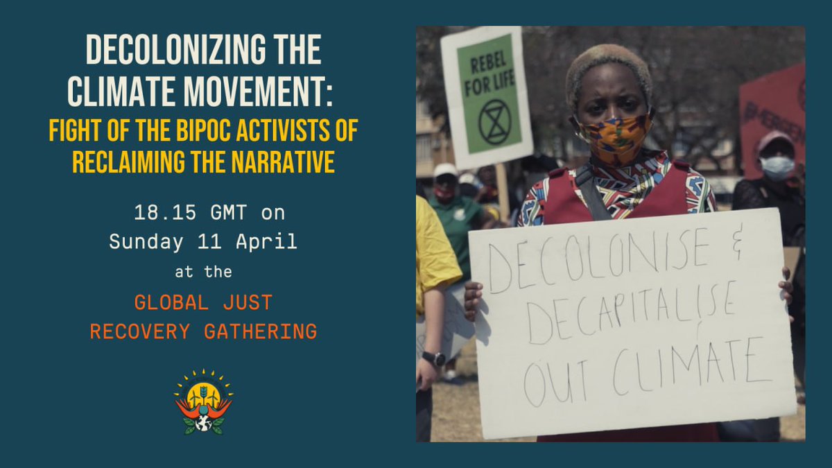 BipocN's tweet photo. We are hosting the session "Decolonizing the climate movement" together with @BloqueLatinoam and @BlackEarthBer tomorrow at the Global #JustRecovery gathering. 

Join us! 

https://t.co/ZWOcNbRup6 https://t.co/zKeNxmwqEA