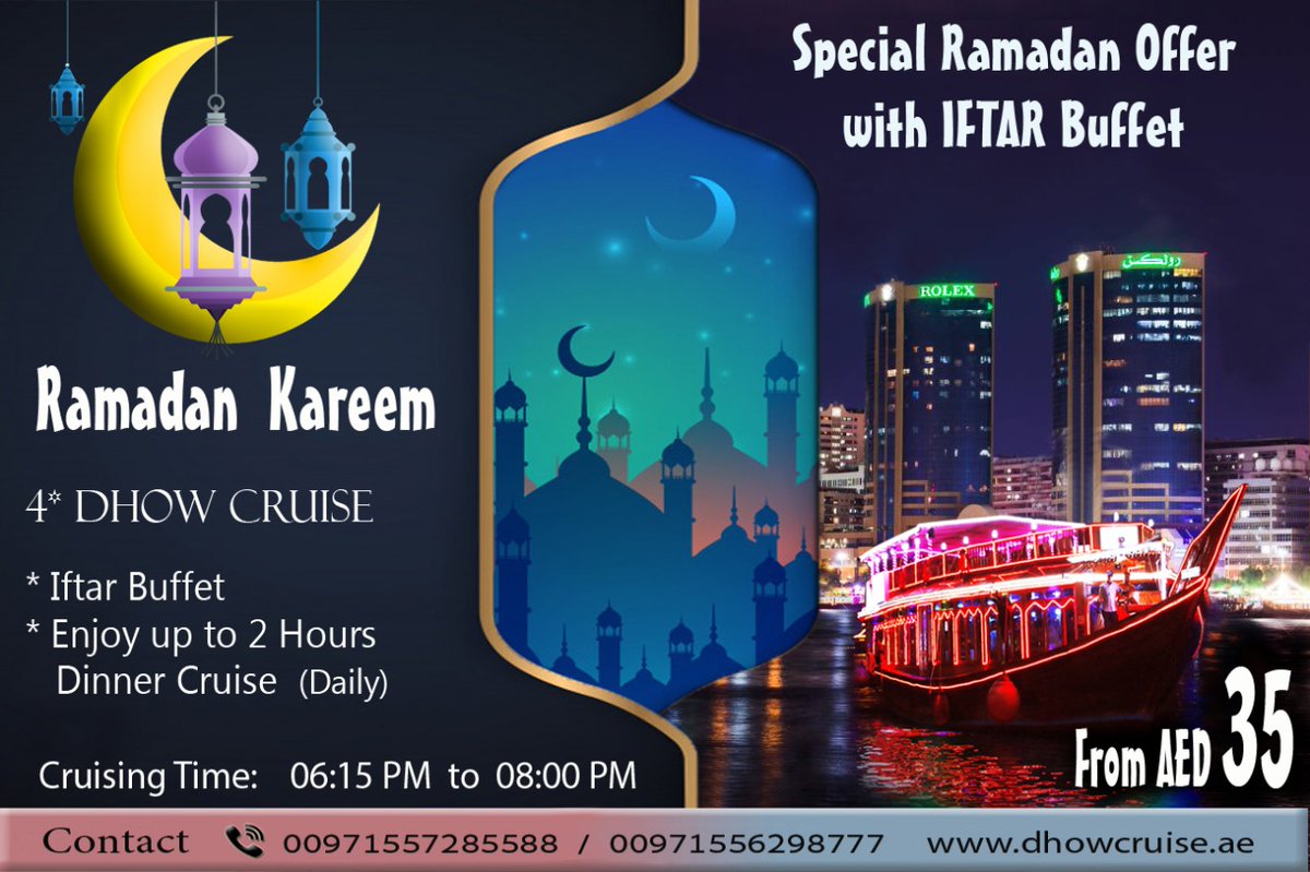 dmegroupae's tweet photo. Iftar Special Dinner Cruise from AED 35 - https://t.co/9IGYQaFrtj https://t.co/a3fItY6t7s