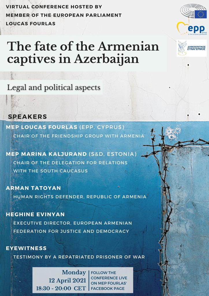 loucas_fourlas's tweet photo. Honored to host this event.The issue of the Armenian captives and prisoners of war in Azerbaijan remains one of the most urgent and crucial humanitarian issues and should concern us all. @EPPGroup @EP_CYPRUS @eafjd @EP_ForeignAff @Parlimag 🇪🇺🇦🇲 #Armenia https://t.co/0sCd5EbhSY