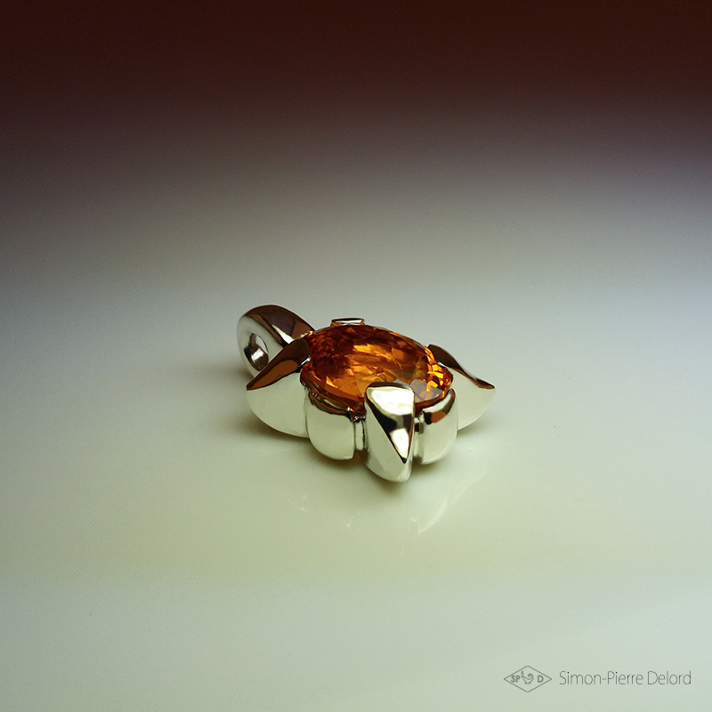 Simon_Delord's tweet photo. Jewelery creation entitled "Star Flower". A Citrine of 16 Carats is encased in a chiseled organic mount made of Argentium (Silver 925). The Universe of this creation is the fantasy. This piece is unique. Made in Cordes-sur-Ciel, Tarn in France https://t.co/RJmWsJaiRa