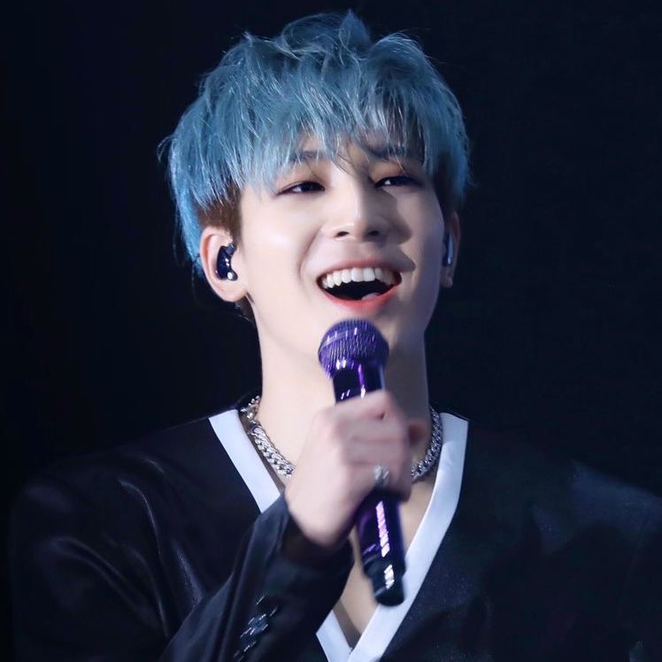 wonwoo - blue hair / black permHE IS SO BEAUTIFUL HE IS EVERYTHING AND MORE i will not rest until these two styles come back