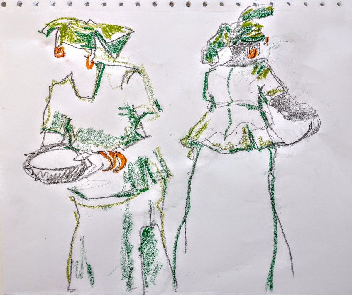 vanexeter's tweet image. Drawing Aida Diop (m.facebook.com/aidance.london…) dancing last night with @artintheparktwt Great dancing, music, costume and atmosphere. #drawing with water soluble #pastel and #charcoal